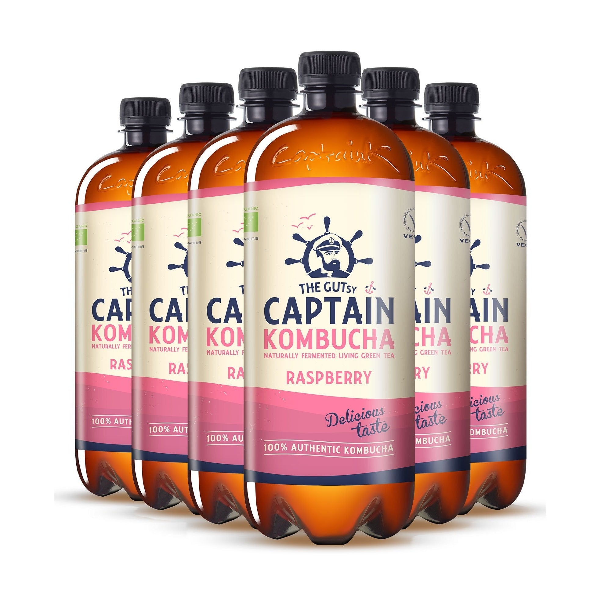 GUTsy Captain Kombucha - Himbeere 6 x 1L