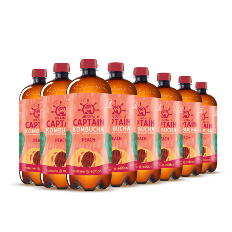 GUTsy Captain Kombucha - Pêche d'été 8 x 1L