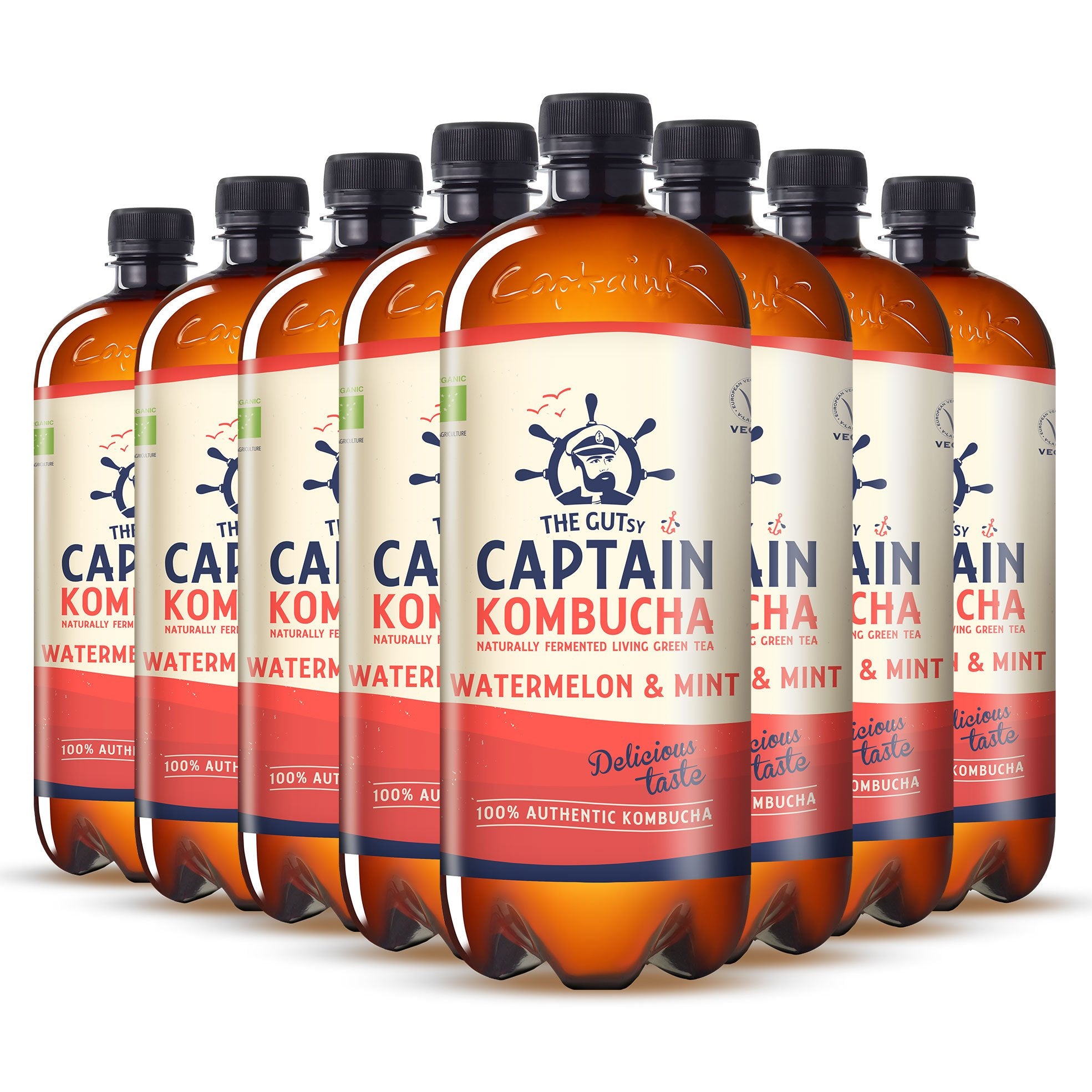 GUTsy Captain Kombucha - Pastèque et Menthe 8 x 1L